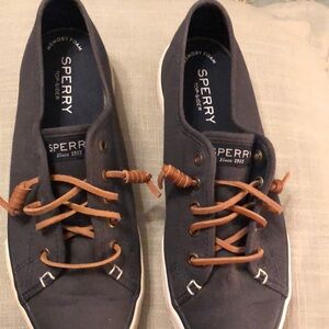 Sperry Navy Canvas topsider sneakers